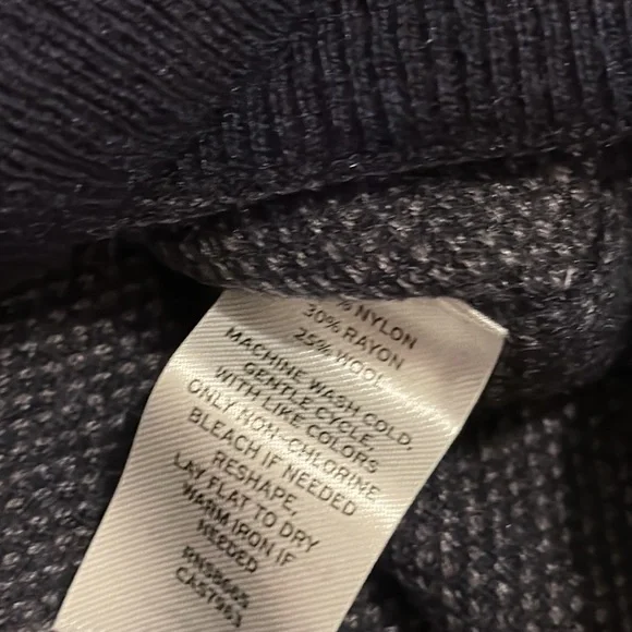 NORDSTROM Men’s Shop Crewneck Wool Sweater Navy Midnight Birdseye NWT $89.50 3XL